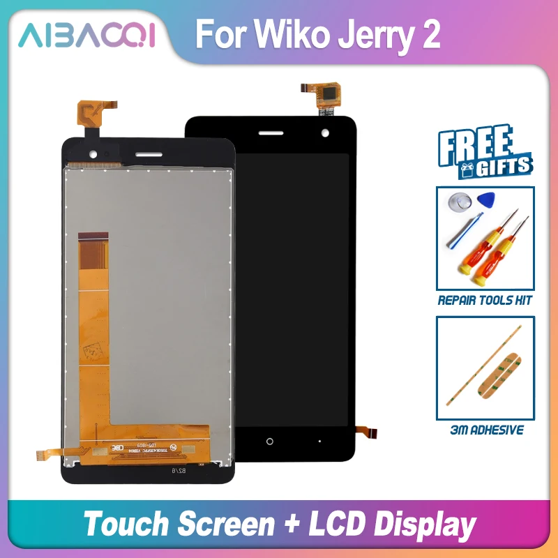 AiBaoQi New Original 5.0 Inch Touch Screen + 1920X1080 LCD Display Assembly Replacement For Wiko Jerry 2 Phone | Мобильные телефоны