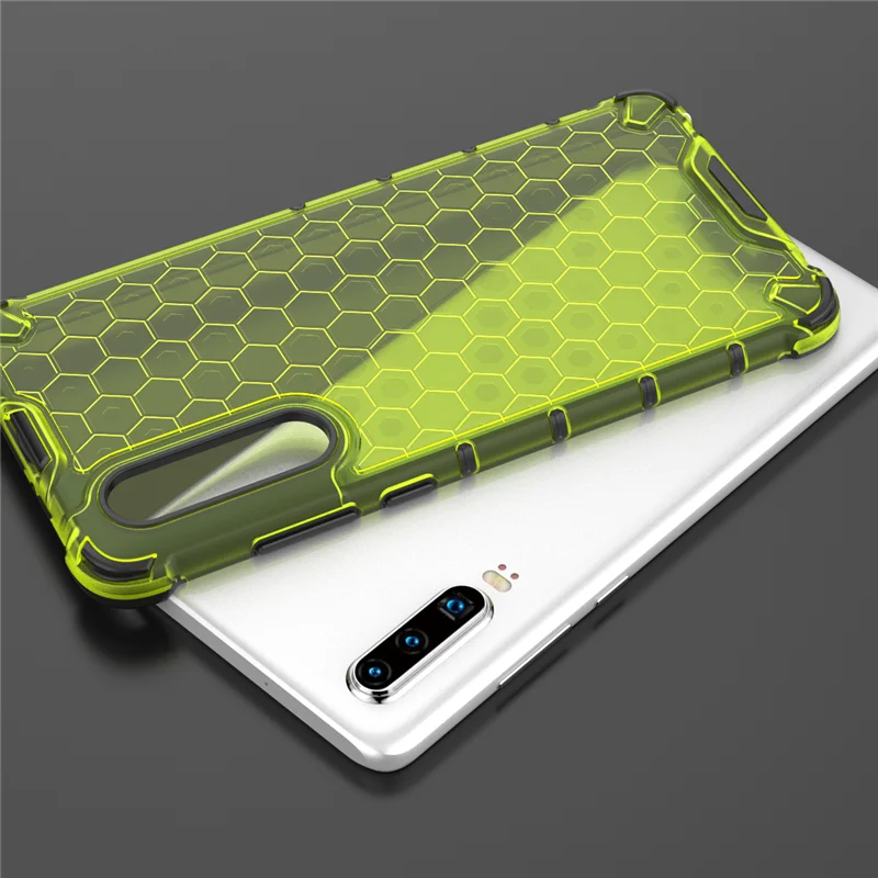 

Rugged Armor Protective Shell For Huawei P30 Lite P30 Pro Back Cover P30lite Transparent Phone Case P30Pro Soft Black Clear Case