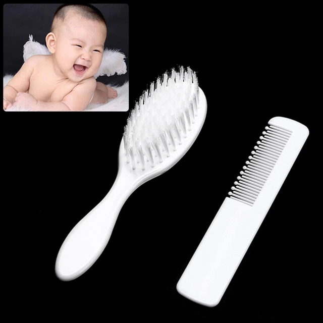 Juego de 2 cepillos de pelo para bebé, peine portátil para recién nacido,  cepillo de pelo suave, masajeador de cabeza, peine, suministros para el  cuidado del cabello para bebé - AliExpress