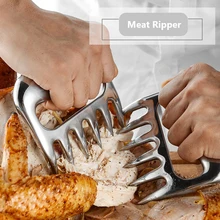 Slitting Machine Turkish Fork Meat Cutting Machine Barbecue Meat Tearing Tool Bear Claw Separator Stainless Steel All hoard 2pcs set bear paws claws meat handler fork tongs pull shred pork barbecue tool