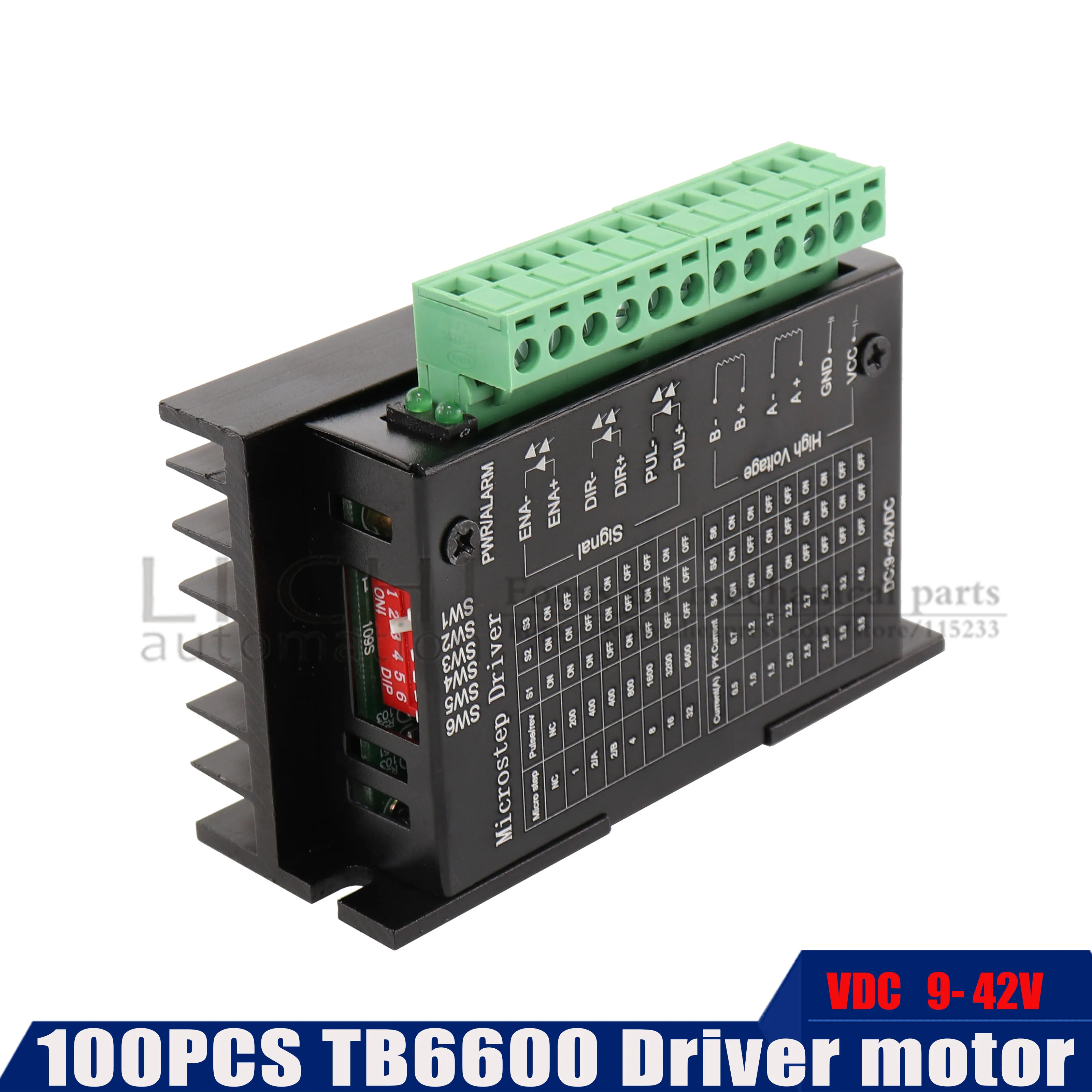 100 шт. TB6600 Драйвер шагового двигателя DC 9 V-42 V CNC одноосный контроллер модуль файлы