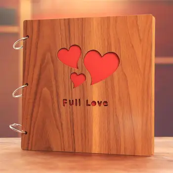 

Fashion DIY 12 Inch Wood Self-adhesive Handmade Family Photo Album Couples Babies Baby Memory Book Wedding Record Scrapbook Book