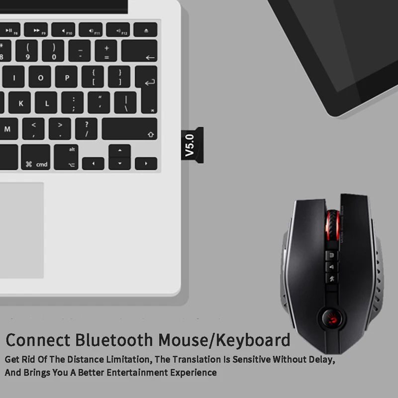 Bluetooth Adapter Nano USB Bluetooth 5.0 Dongle Wireless Audio Stick Receiver For PC Windows 10 8 7