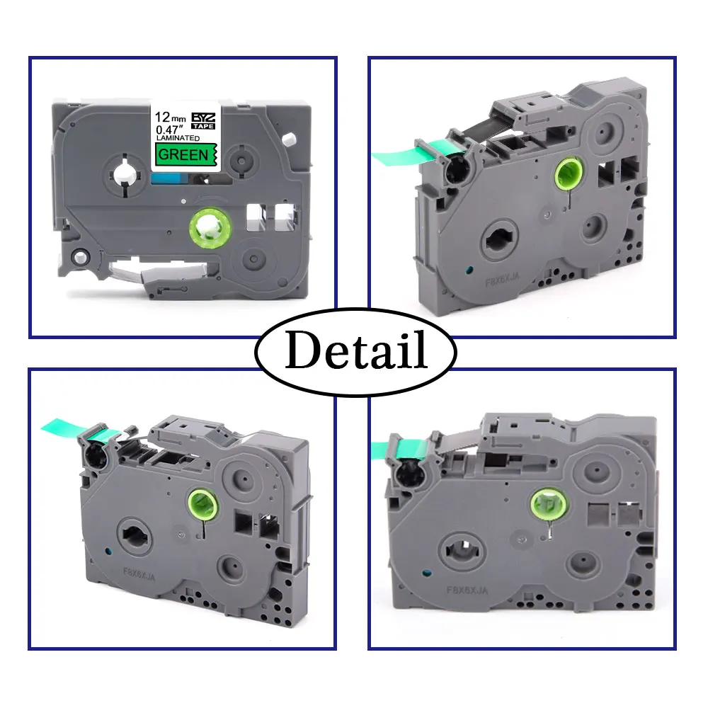 Uniplus 6 Mm Label Tape untuk Brother TZe-111 Tz111 Tze-111 Hitam Jelas  Label Maker P Sentuhan Pita Printer tinggi Pita Perekat