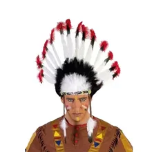 Accessoires de Cosplay de nouvel an, chapeau de chef indien, coiffure en plumes, Costume de carnaval de Thanksgiving, accessoires de fête, couvre chef pour enfants et adultes