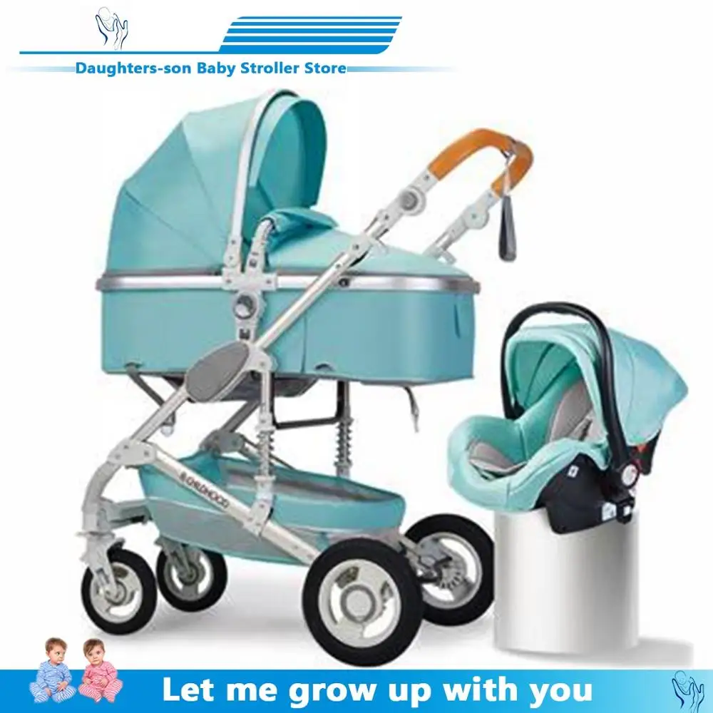 

baby stroller 2 in 1 Folding light four seasons Multifunction 3 in 1 High Landscape stroller