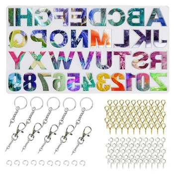 

1 Set DIY Alphabet Letter Number Pendant Casting Silicone Mould Crafts Jewelry Making Tools Crystal Epoxy Resin Mold