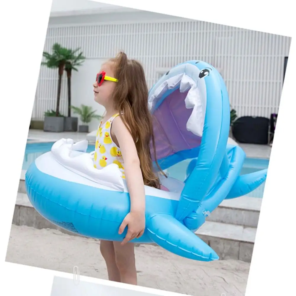 

Baby Swimming Ring with Sunshade Inflatable Circle Pool Float Seat Life Buoy Ride-on Swimming Ring Safety Training