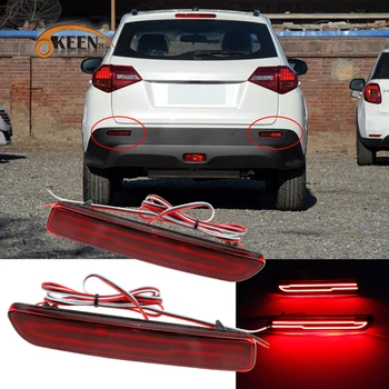 

2PCS Car Rear Bumper For Suzuki Ertiga Ciza Vitara S-Cross Splash SX4 Rear Brake Tail Bumper Reflector Rear fog Warning Light