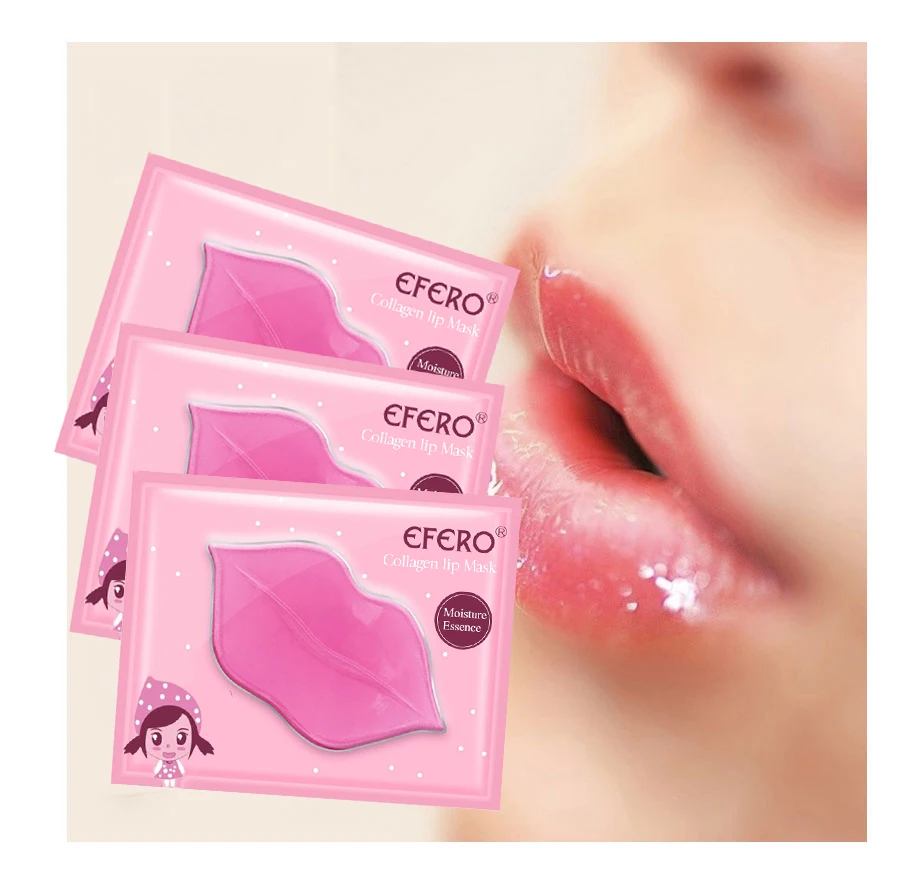 EFERO маска для губ против морщин патч Уход за губами плампер для увеличения губ скраб эксфолиант для губ Коллаген Кристалл увлажняющие предметы первой необходимости 10 шт