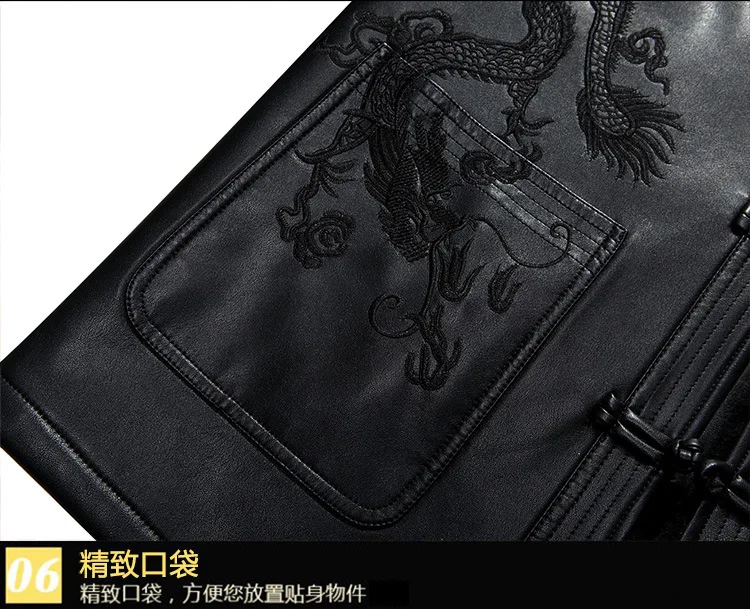 Xiu Luo винтажный китайский бренд мужские кожаные куртки пальто 3XL плюс размер Роскошная брендовая дизайнерская мужская короткая кожаная куртка