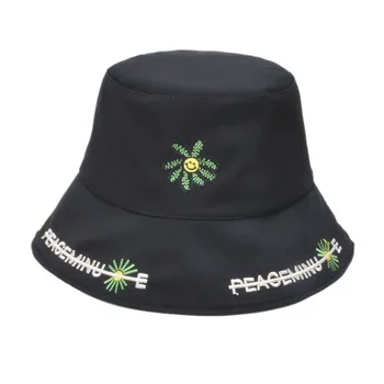 

Daisy Cap Harajuku Casual Daisy Bucket Hat Unisex Fisher Embroidery [Kwon ji yong/G] Peaceminusone PMO Fragments Fish Hat