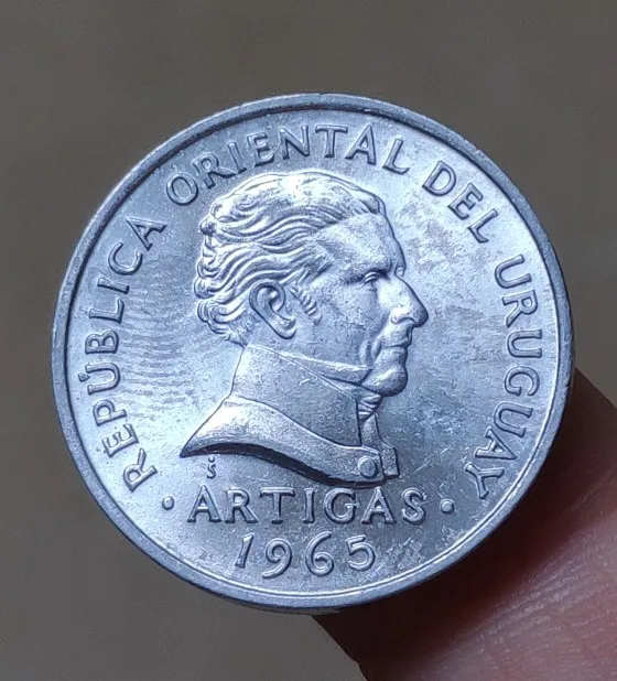 23 мм Uruguay 1965, настоящая коморативная монета, оригинальная коллекция