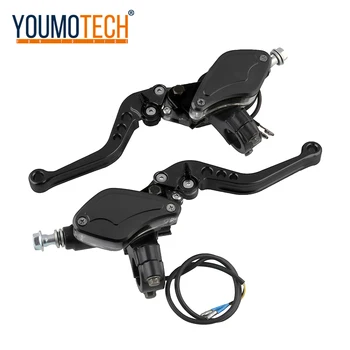 

1pair 22cm 7/8 Motorcycle Master Cylinder Levers Hydraulic Brake Pump Clutch Handles Handlebar Lever Reservoir Set Accessories