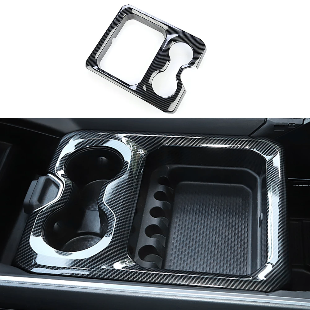 carbon-fiber-color-armrest-box-water-cup-holder-decorative-panel-cover-fit-for-dodge-ram-1500-2018-2019-2020-pickup-accessories