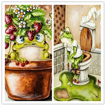 

DIY Diamond Embroidery Animal orangutan Round drill Diamond Painting Cartoon frog Cross stitch Home Decoration Christmas gift