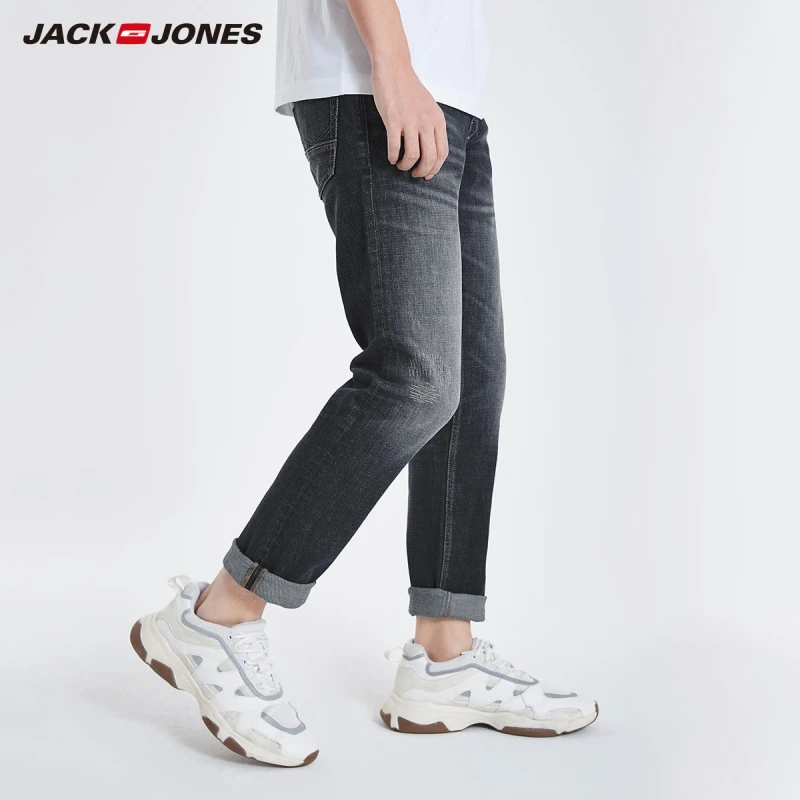 Мужские облегающие джинсы JackJones Стрейчевые длиной до щиколотки базовая мужская