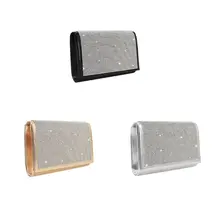 Женский блестящий кошелек сумочка-клатч Свадебная Дамская сумочка для вечеринок Кошелек на цепочке