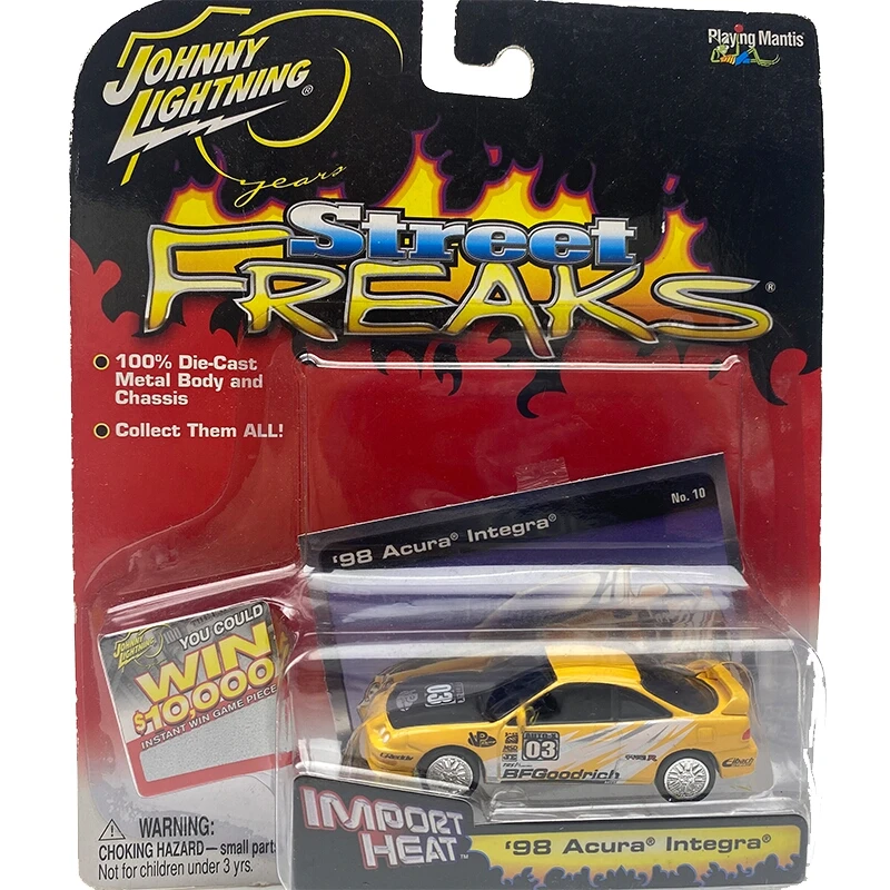 JL 1:64 Acura Integra yellow 03 модель автомобиля из сплава металлические игрушки для детей