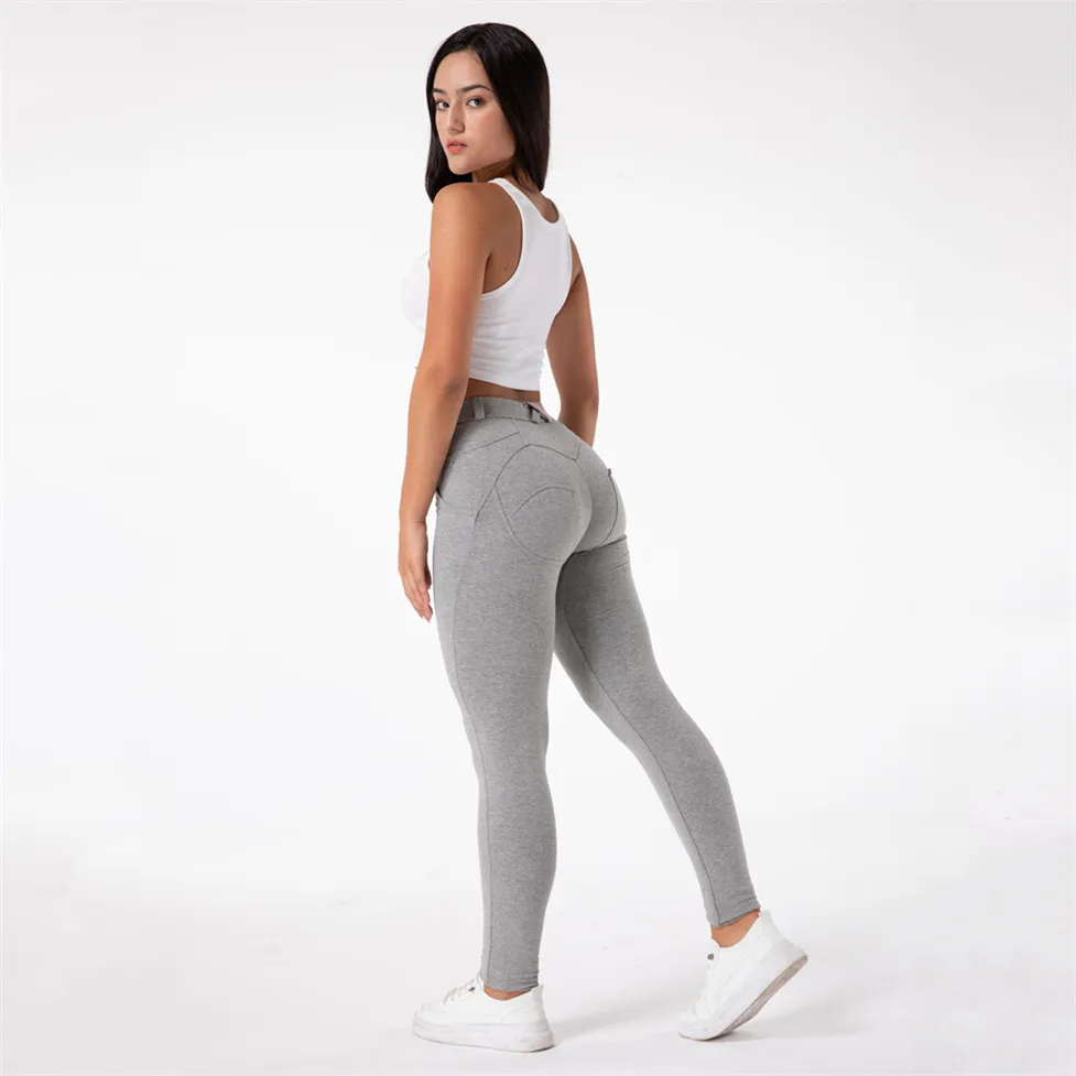 Melody Gray Leggings For Fitness Tights Cotton Outfits Leggins Womens  Sports Push Up Legging Anti Cellulite Mid Waist|Pants \u0026 Capris| - AliExpress