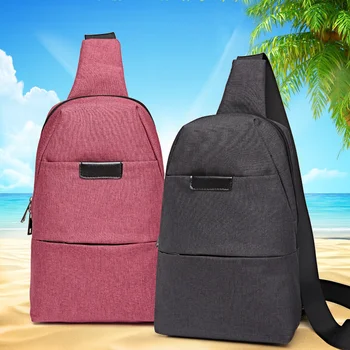 

Casual motion men's belt bag high capacity travel chest bag waterproof bags for men zipper men's shoulder bag solid bags new