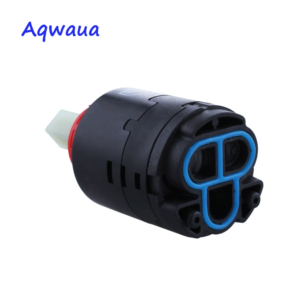 Aqwaua-Ceramic Disc Mixer Faucet Cartridge, Balanço de pressão, Tipo rotativo, com distribuidor, Peça de substituição do filtro, 40mm