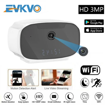 

EVKVO 3MP HD Wifi Mini IP Camera Portable DV DVR Mini Camcorder Night Version Invisible Macro Camera USB Charging CCTV Camera