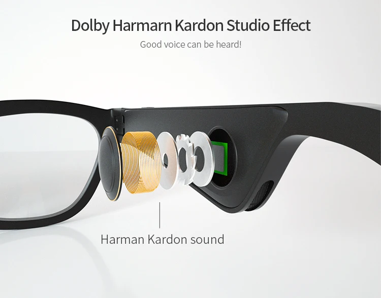 Wearable bluetooth música inteligente óculos sem fio