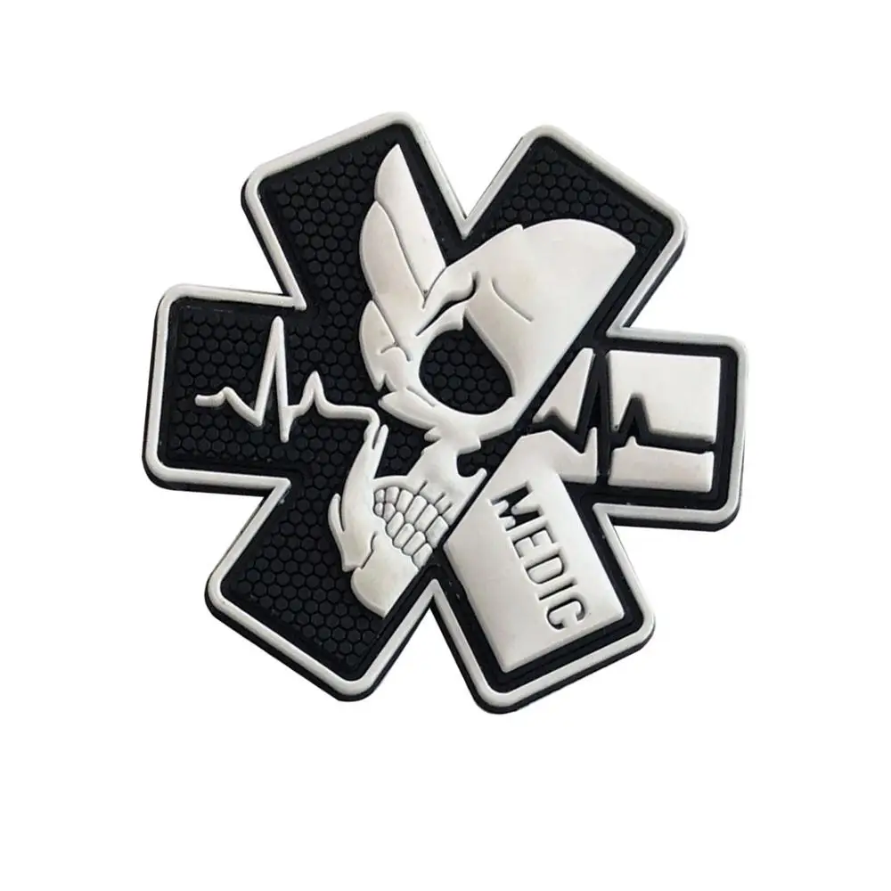 PVC-Skull-MEDIC-Patches-Tactical-Military-Morale-Decorative-Patches-Combat-Applique-Rubber-Medic-Medical-Badges-military (4)