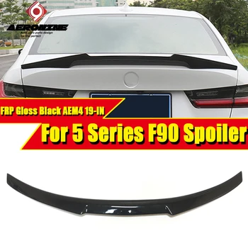 

F90 Rear Trunk Boot Spoiler Lip Wing FRP Gloss Black M4 Style For BMW 5 Series 520i 530i 530d 535i 540i Tail Spoiler Wings 19-in