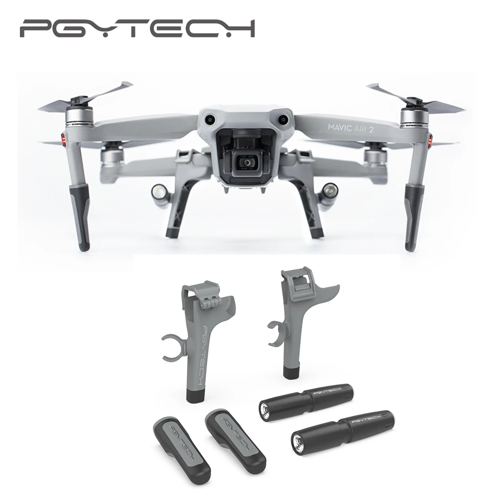 PGYTECH посадочное шасси для DJI Mavic Air 2 повышенная защита ног удлисветодиодный Тель