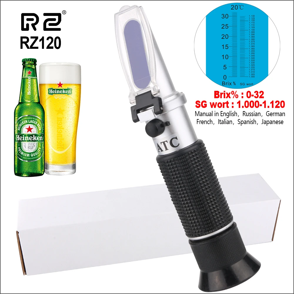 Beer Hydrometer SG Refractometer with ATC Brix Beer Refractometer Brix
