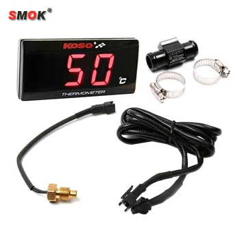 

Motorcycle KOSO Thermometer Instruments Water Temp Temperature Digital Display Meter Gauge Sensor Adapter Scooter And Racing