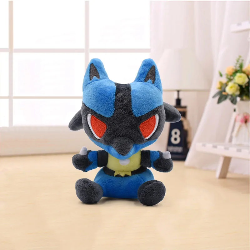 23 стиля милые плюшевые игрушки Lucario Psyduck Gyarados Pangoro Aerodactyl Gastly Pinsir Machop мягкая кукла для детей рождественские подарки - Цвет: P Lucario--16cm