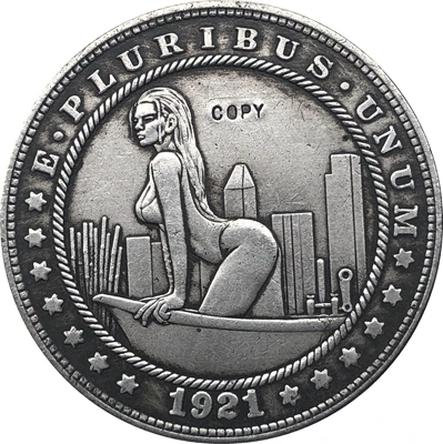 

Hobo Nickel 1921-D USA Morgan Dollar COIN COPY Type 127