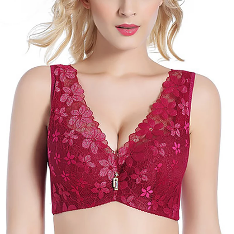 

Wholesale Fashion Bra Large Size Underwear Multiple Colour Comfortable Vest Summer Lace Sexy Gather Bra For Women