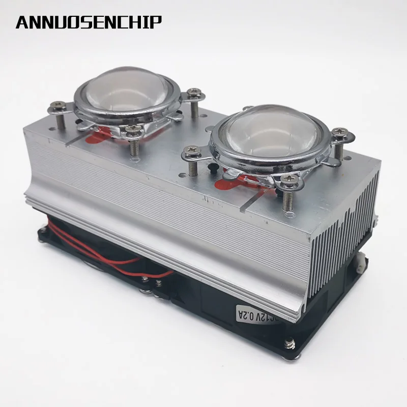 1set 20W 30W 50W 100W 200W High Power LED Kühlkörper kühl mit fans 44mm Objektiv 60/90/ 120 grad + Reflektor Halterung afbeelding