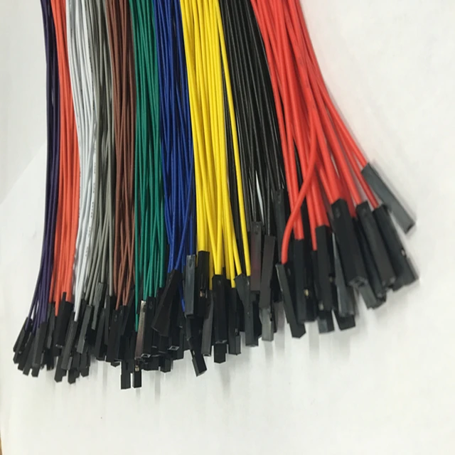 100Pcs Male To Female Red Black 26AWG 20CM Dupont Wire Connector Jumper  Cable