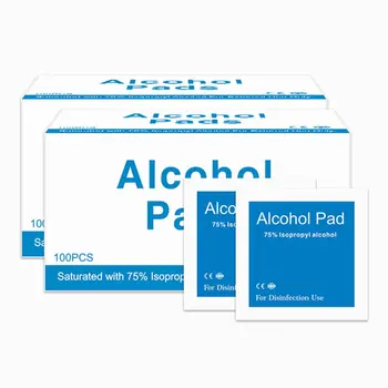 

100 Pcs Disposable Alcohol Pad Sterilization Disinfection Cotton Emergency Sterilization Clean Cotton Sheet