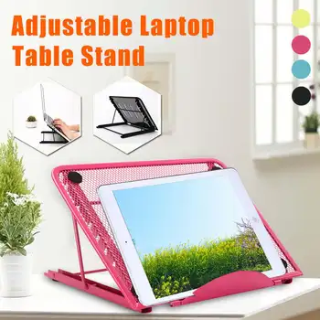 

for MacBook Pro Air Laptop Holder Adjustable Bed Desktop Notebook Table Stand Metal Mesh Ventilated Cooling