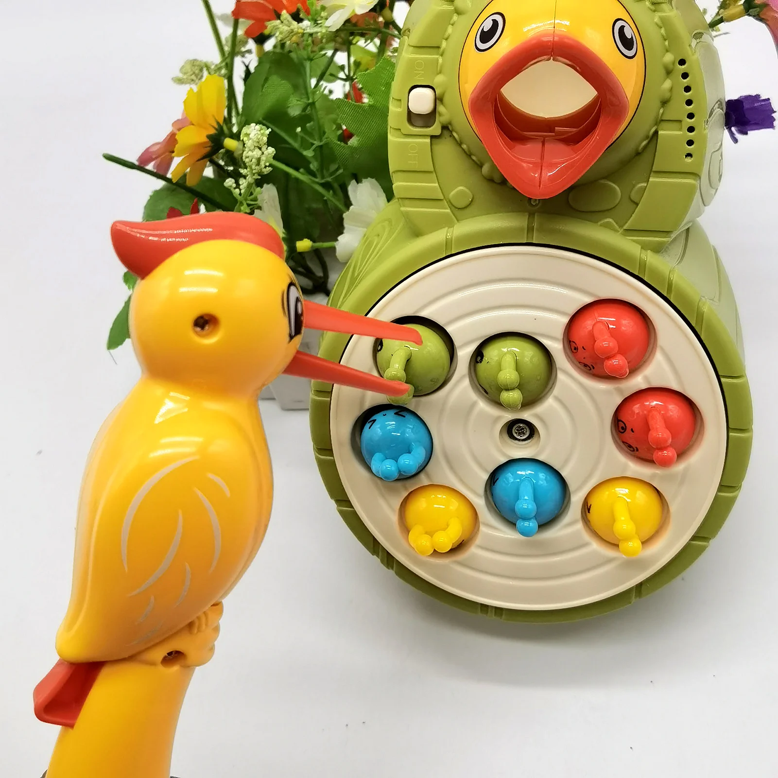 

Baby Educational Toy Woodpecker Birds Chicks Catching Insect Eating Worm Game