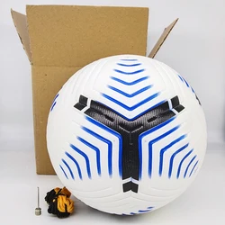 2020 2021 Blue Soccer Ball Child Adult Team Football Match Training Balls Size 5 High Quality PU Seamless Custom LOGO Name
