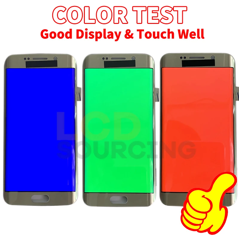 ЖК дисплей 5 1 'AMOLED для Samsung Galaxy S6 Edge G925 G925F G925A с сенсорным экраном и дигитайзером в