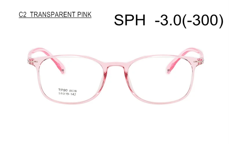 SWOKENCE SPH-0,5 до-6,0 TR90 оправа очки по рецепту для близорукости для женщин и мужчин очки по рецепту для близоруких F121 - Цвет оправы: C2 (-3.0)