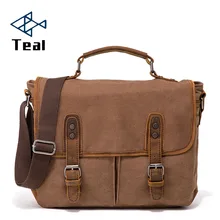 Мужские холщовые портфели винтажные мужские сумки-мессенджеры модные мужские сумки-мессенджеры с кожаные деловые портфели портфель