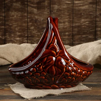 

Candy bowl "Basket", brown, height 23 cm