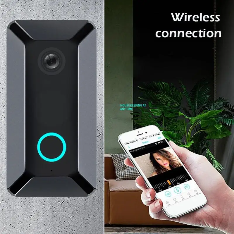 V6 Wifi дверной звонок умный беспроводной 720P видео домофон камера Облачное хранилище дверной Звонок камера водонепроницаемый ночное видение Домашняя безопасность