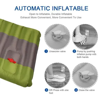 

Inflatable Mattress Waterproof Camp Sleeping Pad Outdoor Travel Air Mattress Breathable Double Anti-Leakage Design Single Mat