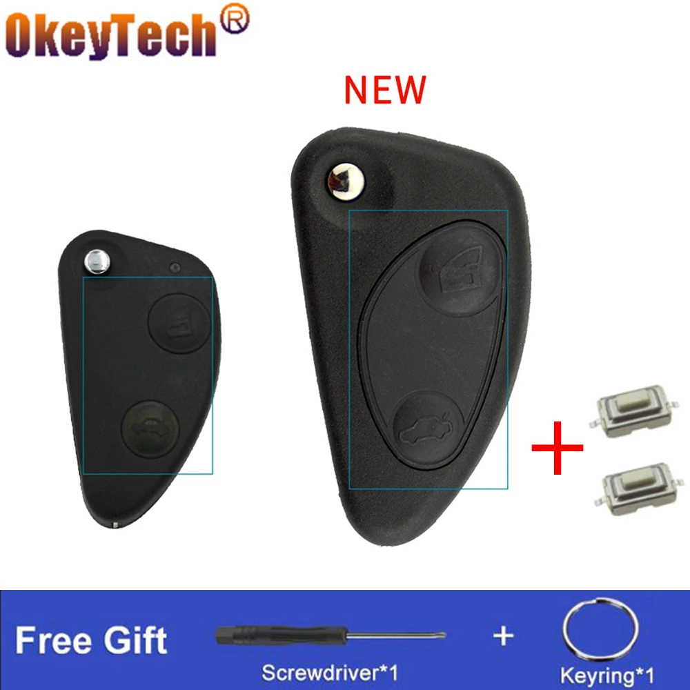 coils for car OkeyTech 2/3 Buttons Flip Key Shell Case For Alfa Romeo 147/156/166 GT Remote Folding Car Key Case Fob With Switches SIP22 Blade ignition coil price