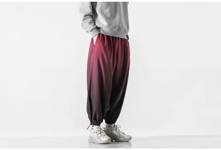 elephant harem pants New Japanese Style Mens Jogger Pants Casual Reflective Trousers Men 2021 Streetwear Loose Fashion Sweatpants Male Large Size 5XL tie dye harem pants